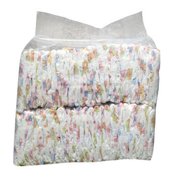 B-grade Baby Diapers with Cloth-like Backsheet and Velcro Tapes